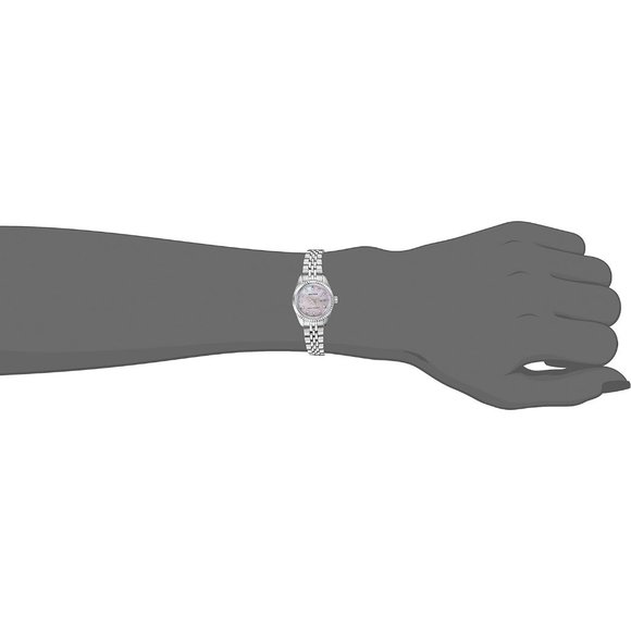 Women\'s Day Date Crystal Water Resistant Accented Dial Metal Bracelet Watch main image 4
